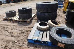 lot 30 image: 8 -  Misc. Forklift Tires