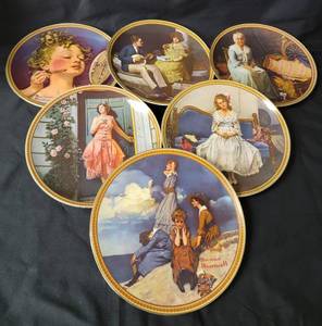 lot 4 image: 6 - Rockwells Rediscovered Women Series Plates. (See Description and images for more details)
