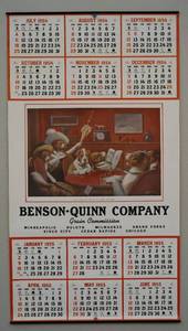 lot 16 image: 21 Vintage Calendars. Misc. Years - 50s-90s,  &nbspSizes   26 x 22 and 32 x 18.   