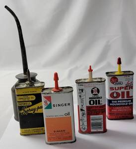 lot 39 image: Misc. Collectible Oil Cans.  All metal.