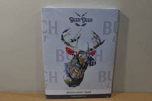 lot 115 image: Beer Deer Busch Light 3D Deer Cardboard Wall Mount