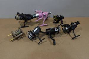 lot 132 image: 7 Fishing Reels -Swift, FinTek, Ocean City