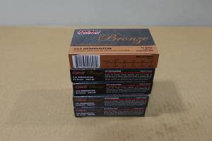 lot 197 image: 100 PMC Bronze .223 Rem 55 Gr FMJ BT Ammo