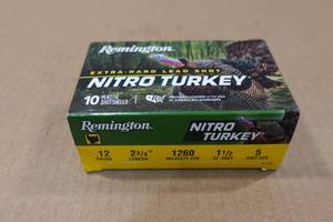 lot 204 image: 10 Remington Nitro Turkey 12 Gauge 2-34 5 Shot Shotshells