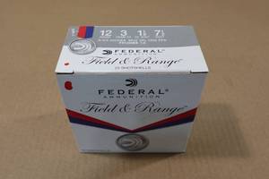 lot 206 image: 25 Federal Field & Range 12 Gauge 2-34 7-12 Shot Shotshells