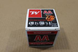 lot 216 image: 25 Winchester AA .410 Bore 2-12 8 Shot Shotshells
