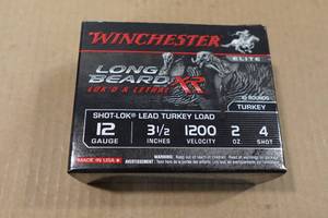 lot 217 image: 10 Winchester Long Beard 12 Gauge 3-12 4 Shot Turkey Shotshells