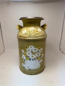 Hand painted Antique Milk Container