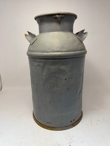 lot 2 image: Antique 24 Tall Milk Container