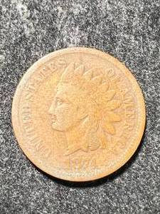 lot 16 image: 1874 US INDIAN HEAD CENT