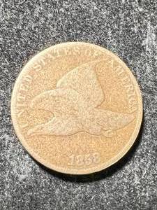 lot 28 image: 1858 US FLYING EAGLE CENT