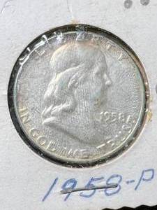 lot 41 image: 1958 US FRANKLIN HALF DOLLAR