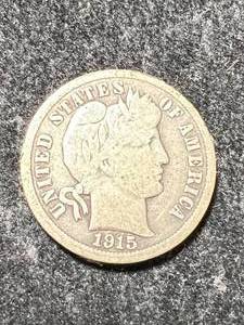 lot 50 image: 1915 US BARBER DIME