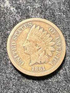 lot 84 image: 1861 US INDIAN HEAD CENT
