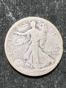 lot 87 image: 1917-D US WALKING LIBERTY HALF DOLLAR