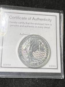 lot 97 image: 2024 BRITTANIA 1 TROY OZ .999 FINE SILVER
