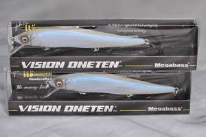 lot 19 image: 2 Megabass Vision Oneten NEW French Pearl OB