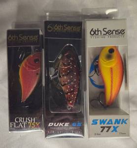 lot 22 image: 3 New 6th Sense Baits