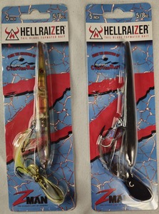 2 New Z Man "Hellraizer" 5/8oz Ghost Gill & Matte Black