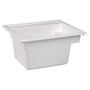 lot 13 image: MUSTEE Vector 22 in. x 25 in. Fiberglass Self-Rimming MultiTask Sink in White  Customer Returns See Pictures
