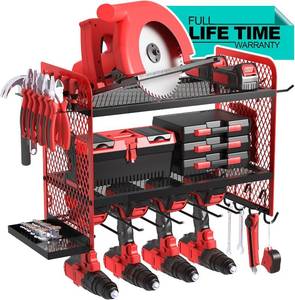 lot 5 image: AZBestPro Wall Mount Heavy Duty Power Tool Organizer