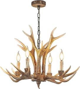 lot 28 image: Vimatto 4 Light Antler Chandelier