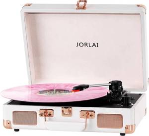 lot 35 image: Jorlai Vintage-Look Portable Record Player