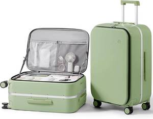 lot 38 image: mixi 24 Checked Hard Shell Suitcase