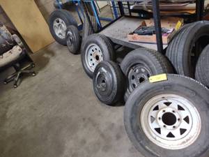 lot 70 image: (7) Assorted Spare Tires...