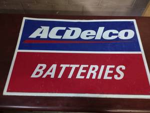 lot 99 image: AC Delco Batteries Sign, 36x24...