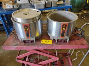 lot 113 image: (2) Vollrath Soup Warmers with (1) ...