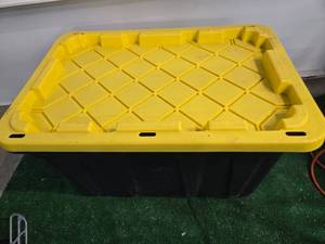 lot 32 image: Storage ContainerTote ( Used, Like New). Dimension 28L x19.5W x 15H
