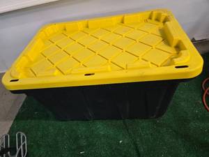 lot 33 image: Storage ContainerTote ( Used, Like New). Dimension 28L x19.5W x 15H