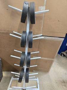 lot 43 image: Lot of 60Lb vinyl Weights (7.5lb each of 8 count) New