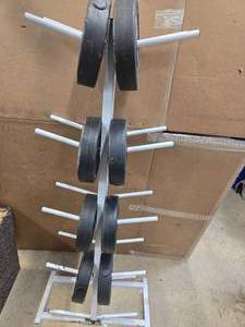 lot 44 image: Lot of 60Lb vinyl Weights (7.5lb each of 8 count) New