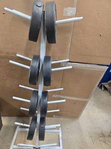 lot 45 image: Lot of 60Lb vinyl Weights (7.5lb each of 8 count) New