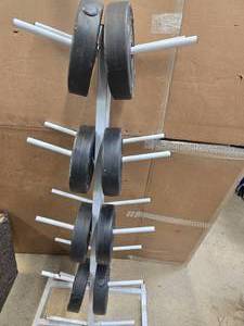 lot 46 image: Lot of 60Lb vinyl Weights (7.5lb each of 8 count) New