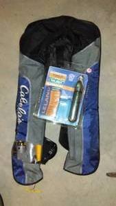lot 518 image: Cabelas Inflatable Life Jacket With Re-Arming Kit.