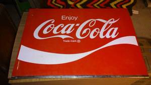 lot 559 image: Coca Cola Coke Metal Sign