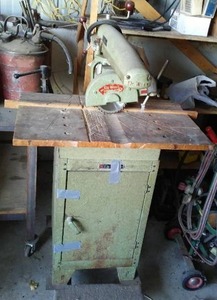 lot 632 image: Dewalt Radial  Arm Saw With The Base
