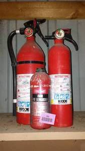 lot 702 image: Fire Extinguishers (3) Abc And Foam
