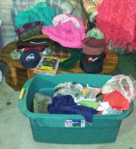 lot 726 image: Clothing and Hat Variety.