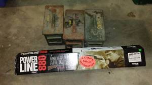 lot 743 image: Daisy Powerline 880 Multi Pump Air Rifle And Ammunition Boxes (3).