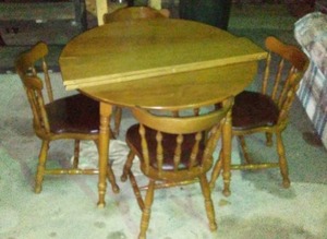 lot 745 image: Wood Dinette Set.