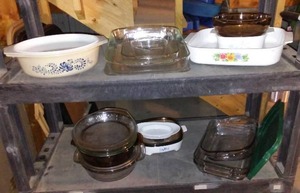 lot 679 image: Pyrex, Anchor Hocking, Casserole Variety.