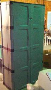 lot 689 image: Rubbermaid Outdoor Storage.