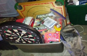 lot 696 image: Board Games Carem Board, Ladder Ball, Chinese Checkers