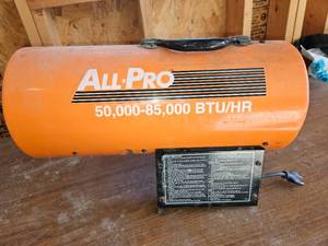 lot 596 image: All Pro 50,000 Propane Heater.