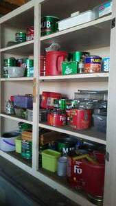 lot 853 image: Contents of Cupboard and Peg Board