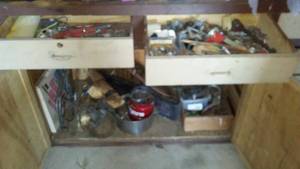 lot 855 image: C-Clamps, Misc, Clevis, Vise, and More.